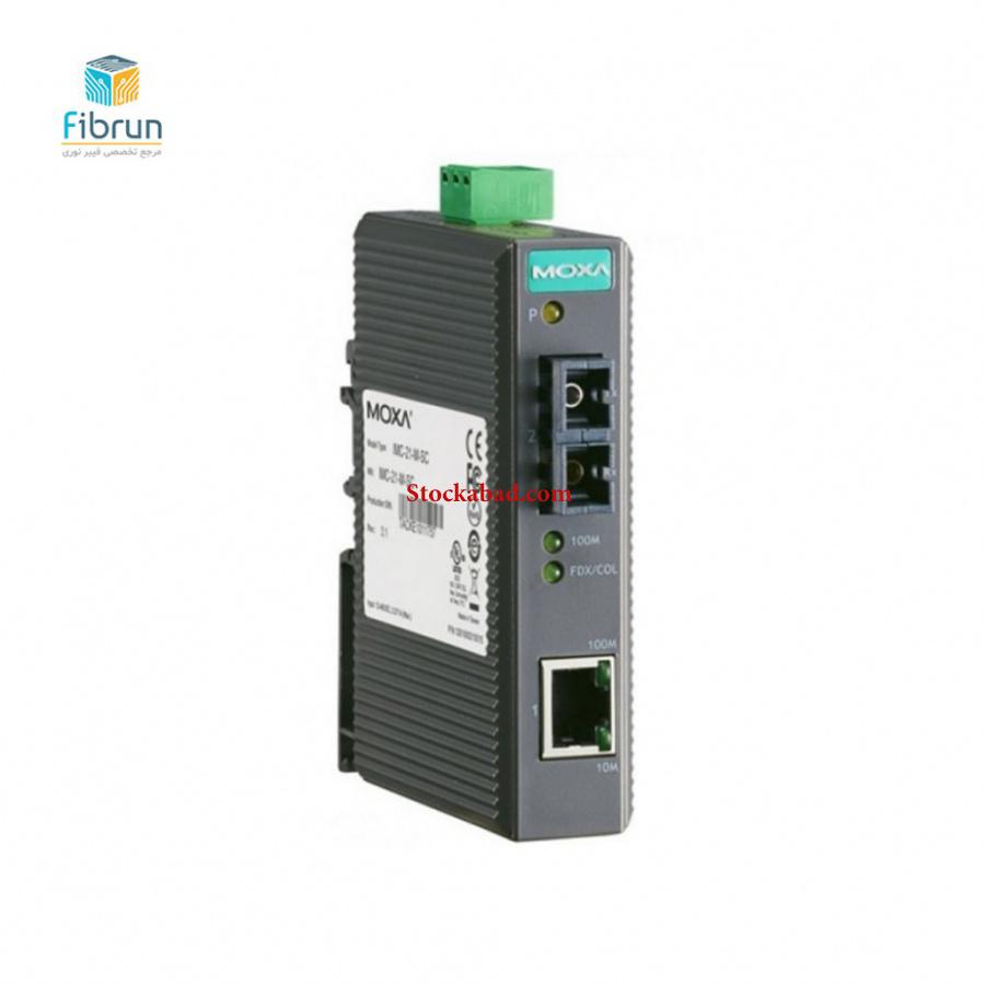 مبدل اترنت به فیبر نوری صنعتی موگزا MOXA IMC-21-MC