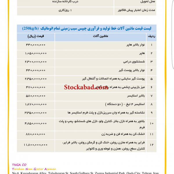 فروش خط تولید چیپس