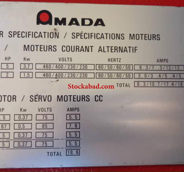 فروش دستگاه CNCپانچ AMADA به همراه ابزارها به مدت یکهفته
